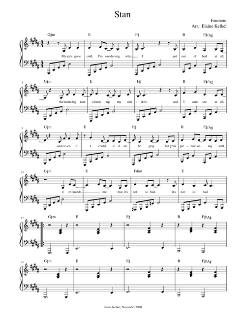Eminem - Stan (piano)