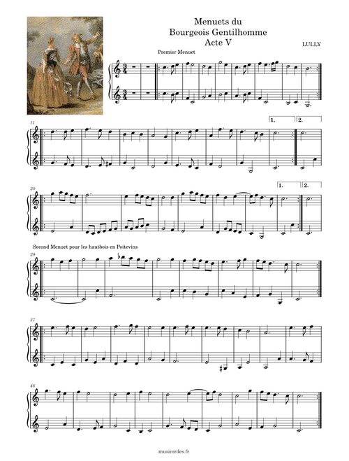 Menuets du Bourgeois gentilhomme, LWV 43 – Lully, Jean-Baptiste