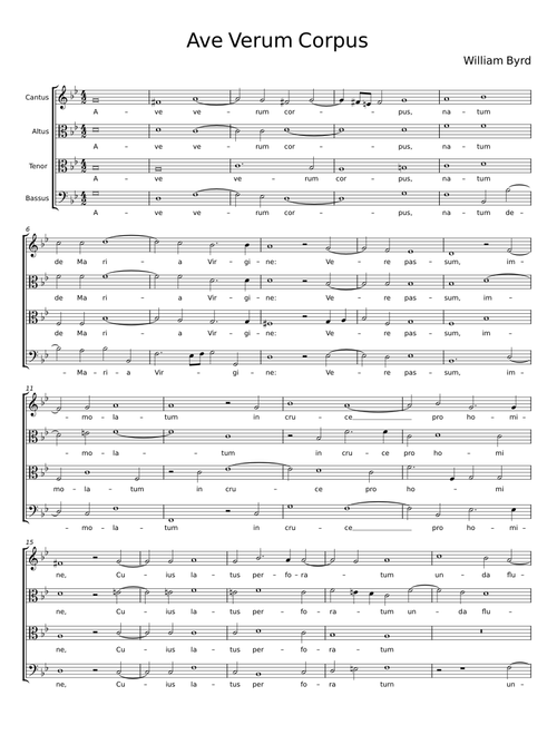 Ave verum corpus - William Byrd
