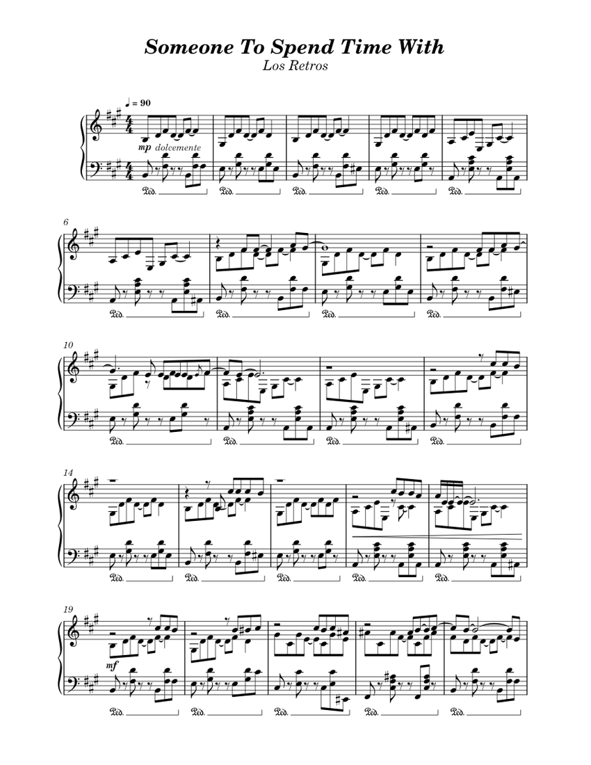 someone-to-spend-time-with-los-retros-sheet-music-for-piano-solo