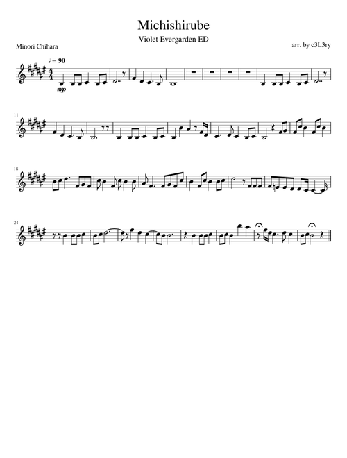 Michishirube, Minori Chihara|| Bb Clarinet