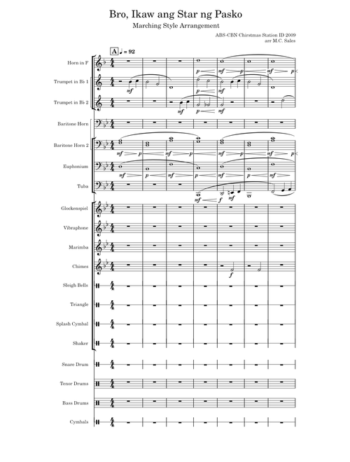 Star ng Pasko Marching Style Arrangement