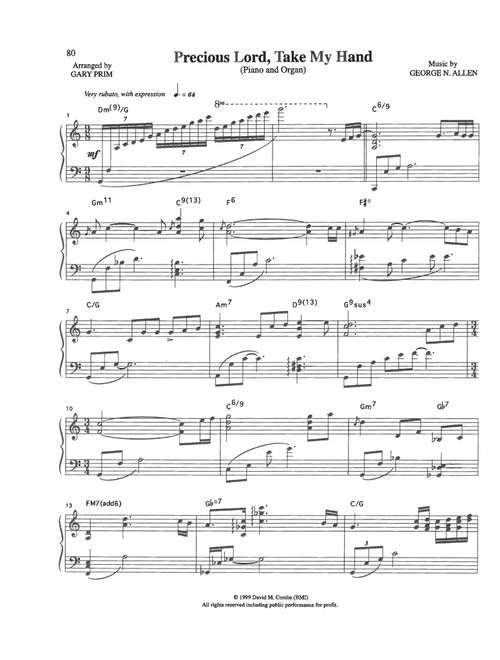 Precious Lord, Take My Hand (Arr. Gary Prim) - George N. Allen (Small Ensemble)