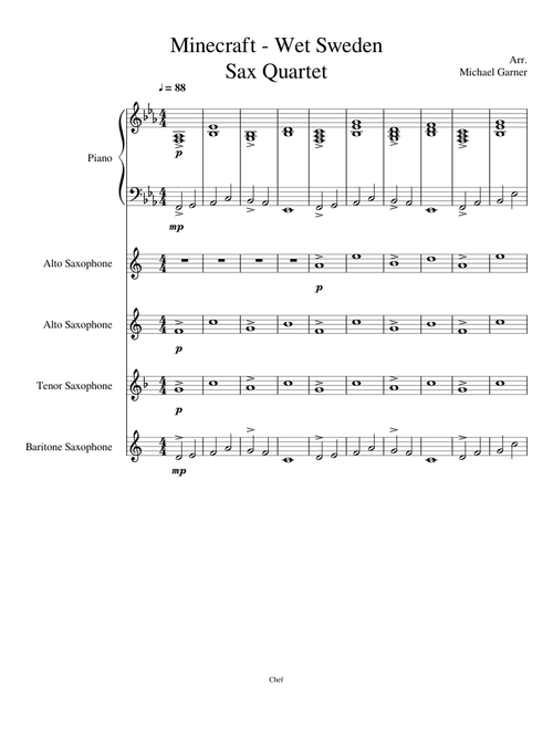 Minecraft - Sweden and Wet Hands Sax Quartet