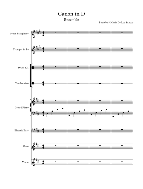 Canon in D, Pachelbel – Unknown author