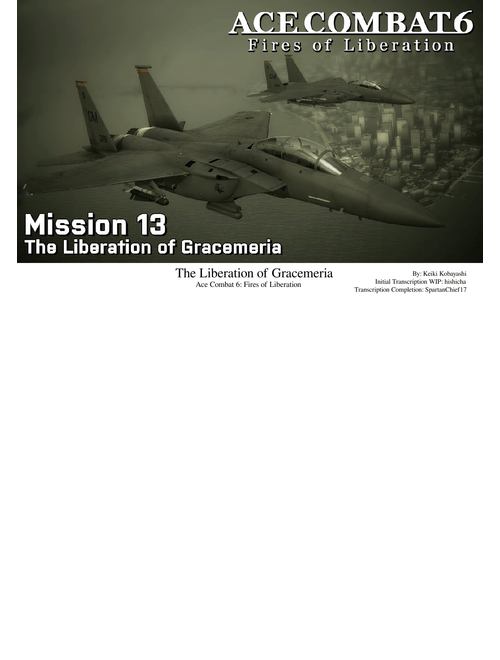 The Liberation Of Gracemeria (from Ace Combat 6: Fires of Liberation)– Keiki Kobayashi