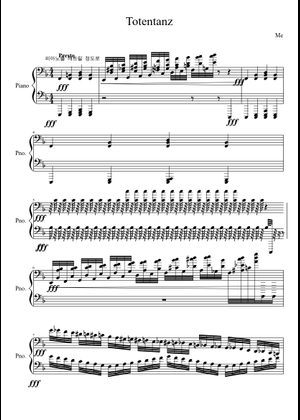 Liszt - Totentanz (S. 126) Sheet Music for Piano, Tuba