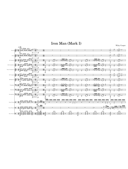 Iron Man Marching Band Standtune