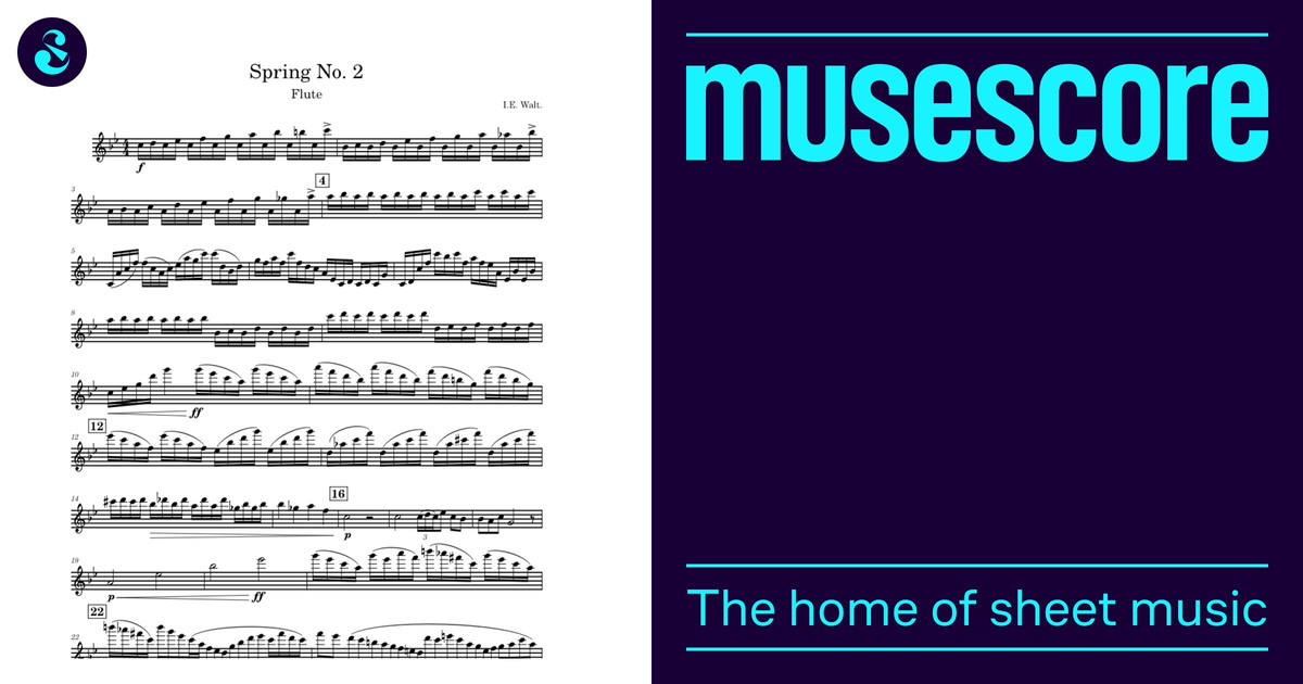 Spring No.2 Sheet music for Flute (Solo) | Musescore.com