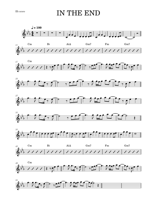 In the end (ALTO SAX RMX)