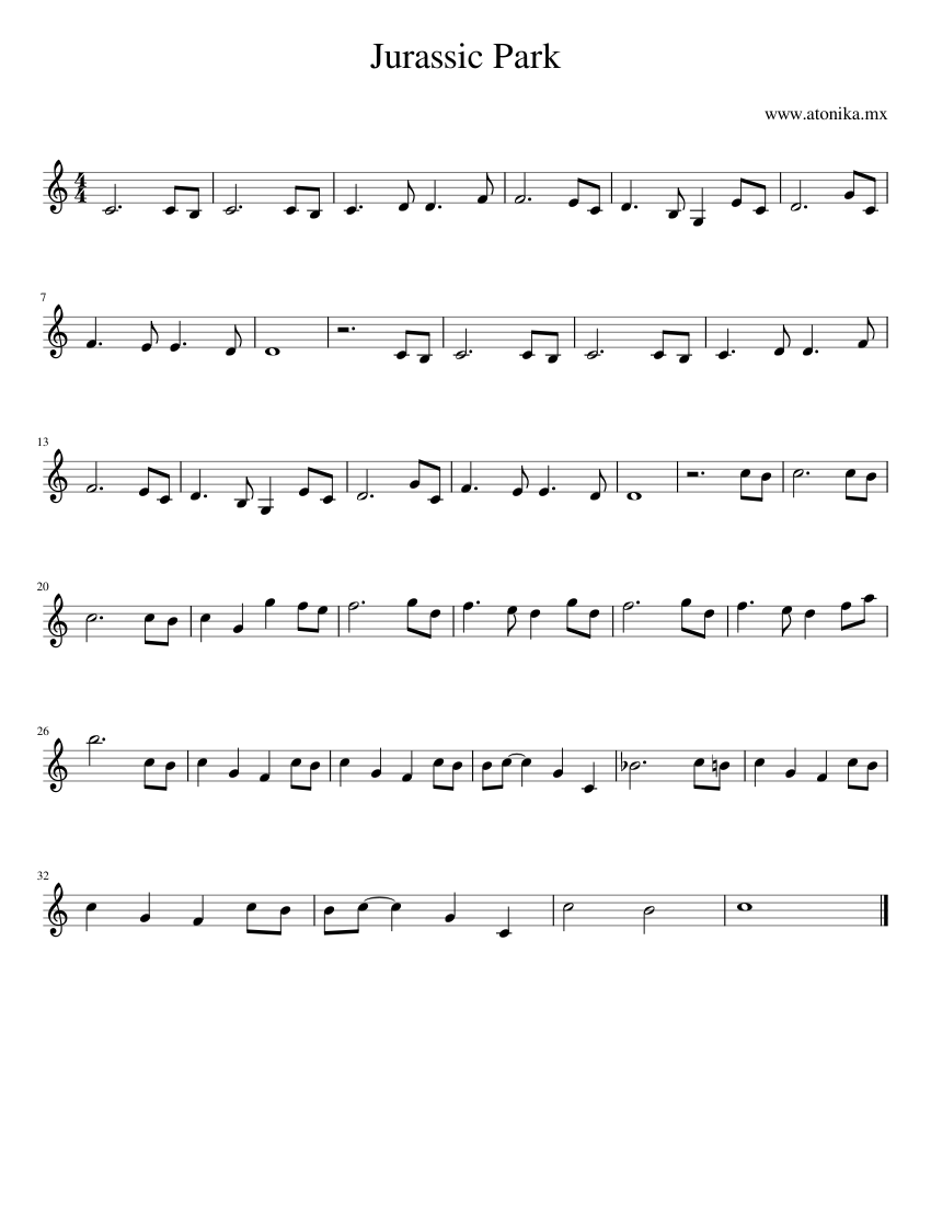 Jurassic Park Sheet music for Violin (Solo)