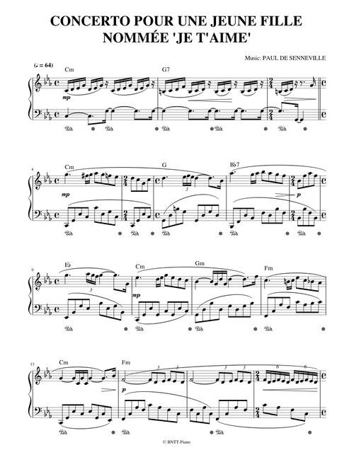 CONCERTO POUR UNE JEUNE FILLE NOMMÉE 'JE T'AIME'