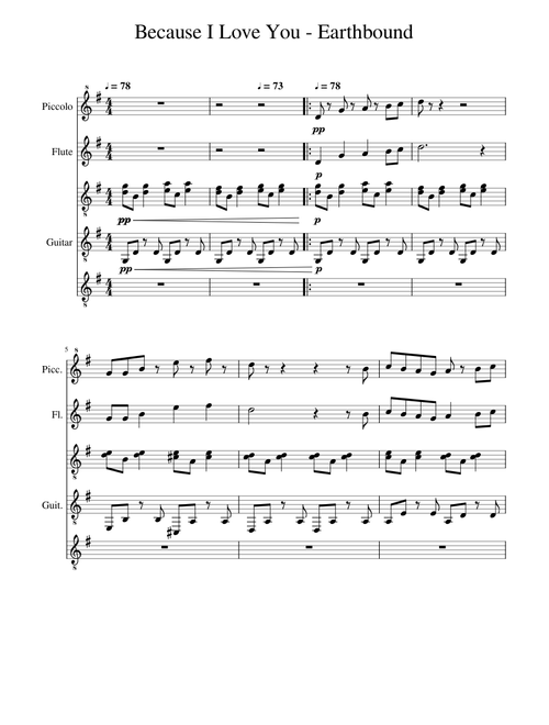 Because I Love You - Earthbound Transcription