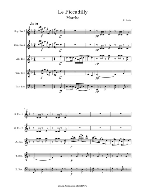 Le Piccadilly – Eric Satie Le Piccadilly