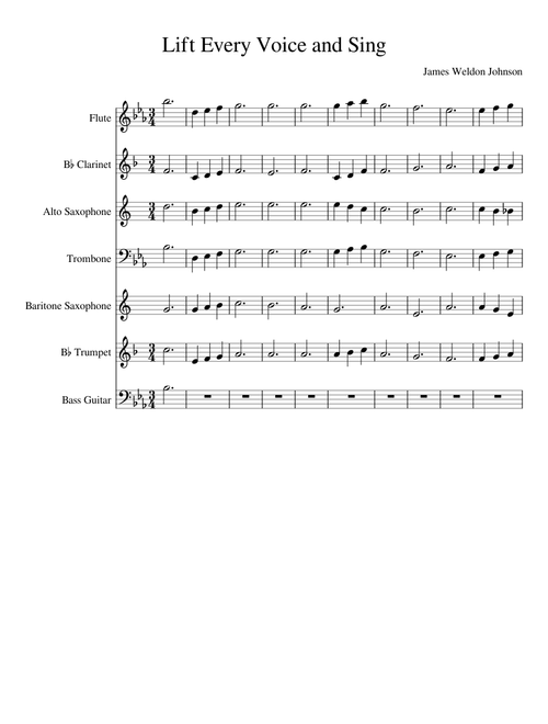 Lift every voice and sing – John R. Johnson