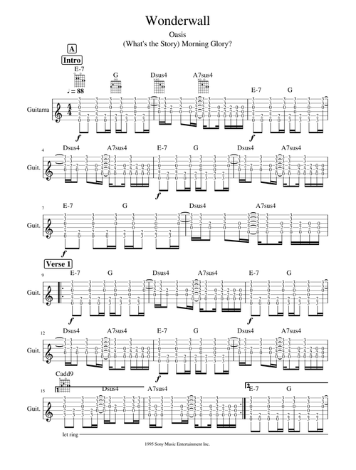 Wonderwall - esquema
