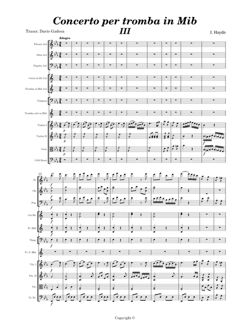 Haydn concerto  per tromba in Mib III allegro
