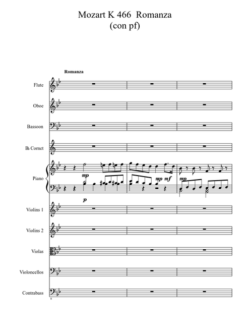 Mozart Concerto per pf e orch K 466 -Romanza