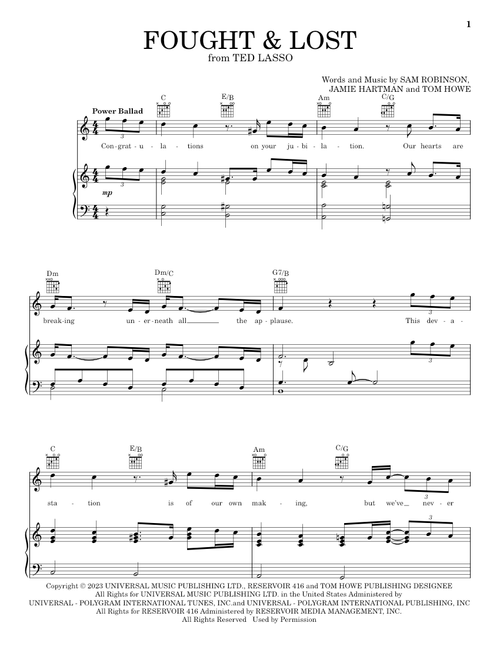 Fought & Lost (feat. Brian May) - Sam Ryder (Piano-Vocal-Guitar)