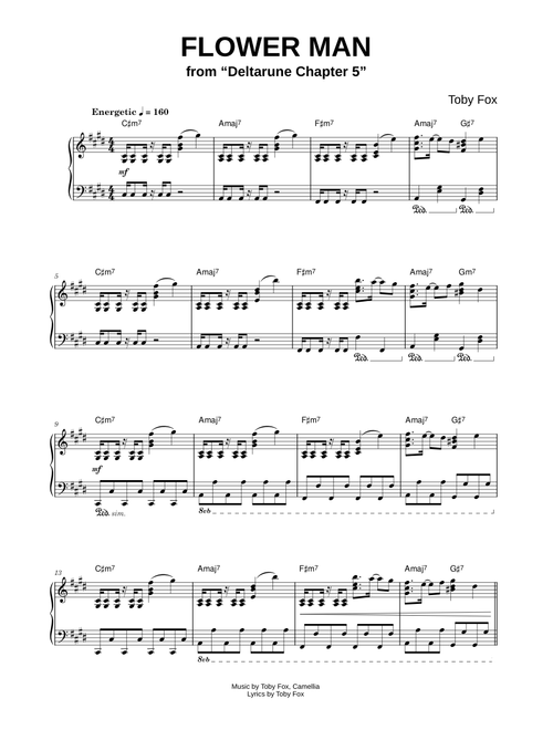 Flower Man [from Deltarune Chapter 5] - Toby Fox (Piano)