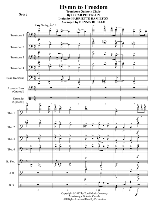 Hymn To Freedom (Arr. Dennis Ruello) - Oscar Peterson (Brass Ensemble)
