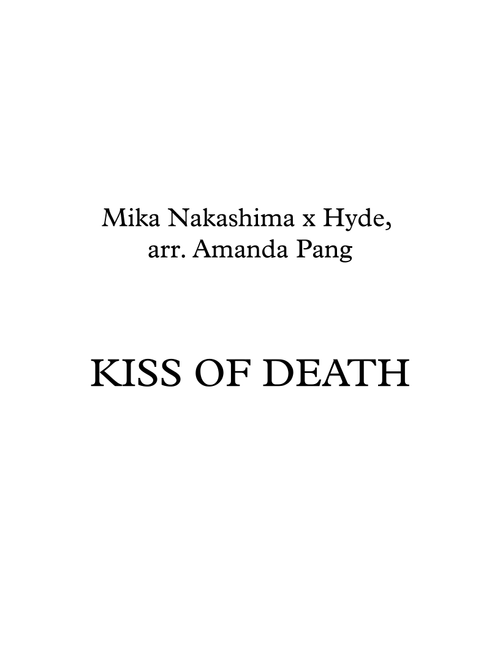 Kiss Of Death (Arr. Amanda Pang) - Mika Nakashima (String Quartet)