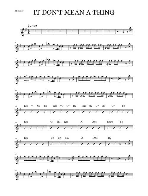 It don't mean a thing (ALTO SAX RMX)