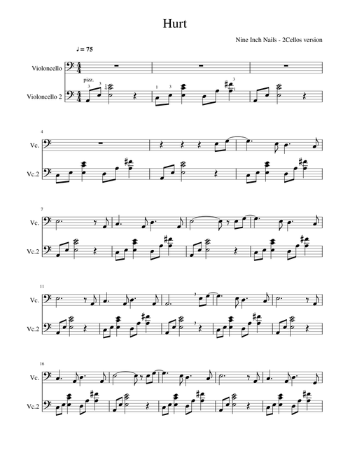 Hurt - Nine Inch Nales (2Cellos version)