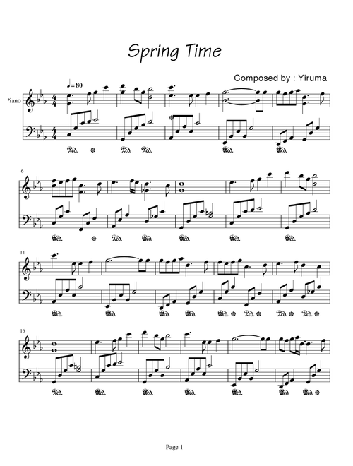 Spring Time (Arr. James Lee) (Piano Solo)