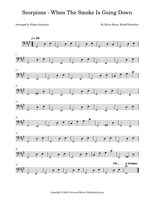 When The Smoke Is Going Down (Arr. Felipe Gonçalves) - Scorpions (Instrumental Solo)