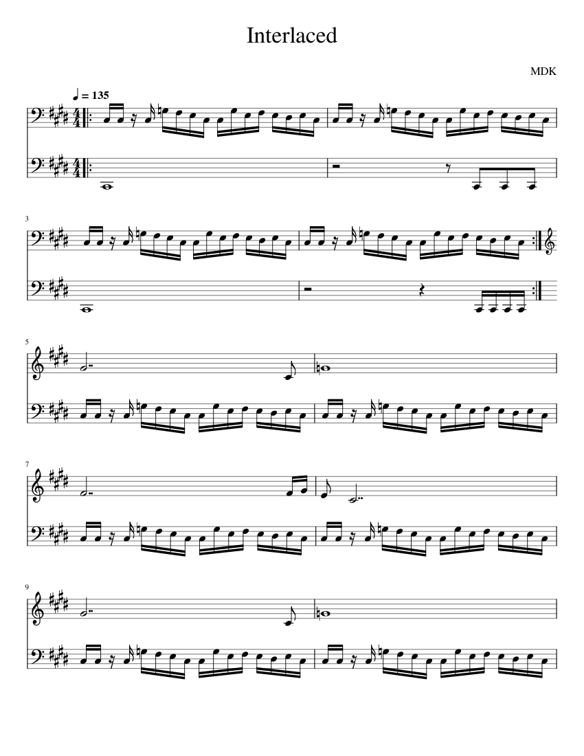 Interlaced Sheet Music for Piano (Solo) | MuseScore.com