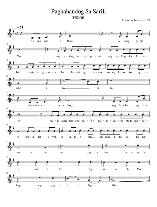 Paghahandog Ng Sarili tenor