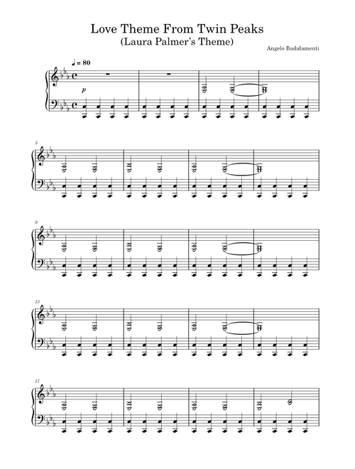 Laura Palmer's Theme (Love Theme From Twin Peaks) – Angelo Badalamenti