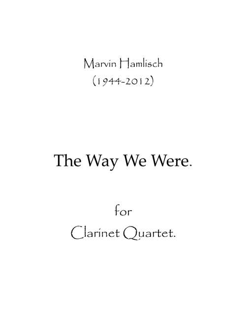 The Way We Were (Arr. Spence Bundy) - Barbra Streisand (Woodwind Ensemble)