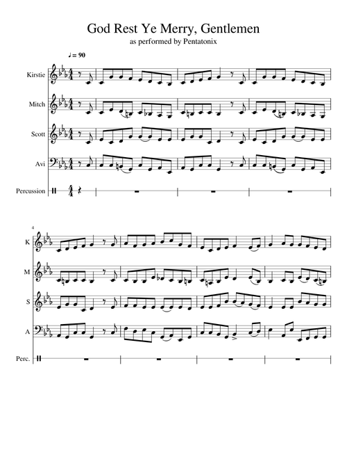 God Rest Ye Merry Gentlemen (PTX Arrangement)