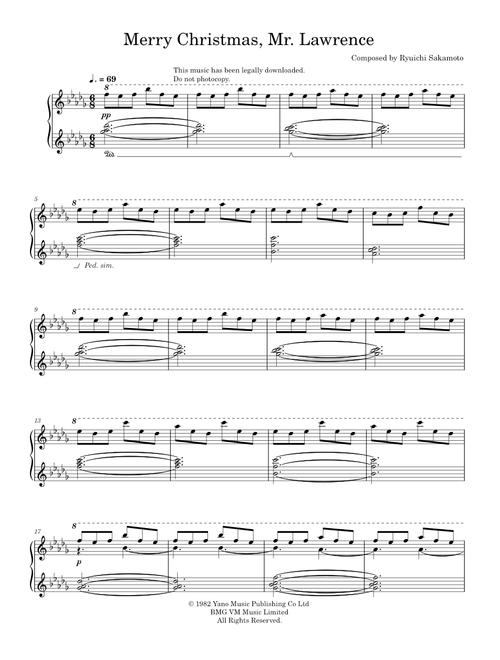 Merry Christmas, Mr. Lawrence - Ryuichi Sakamoto (Solo)