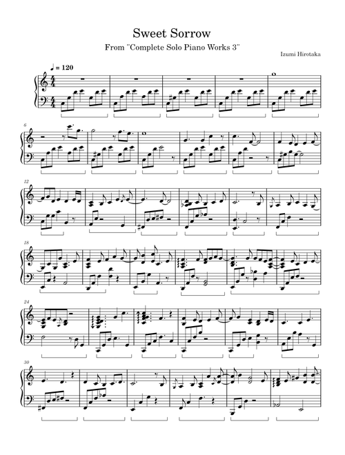 Izumi Hirotaka - Complete Solo Piano Works 3 sheet music by Behbo