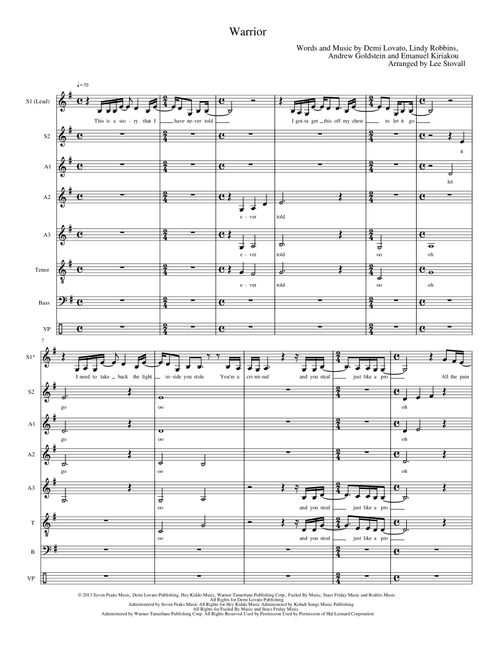 Warrior (Arr. Lee Stovall) - Demi Lovato (Choral, SATB)