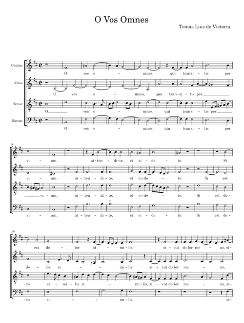 O vos omnes - Tomás Luis de Victoria