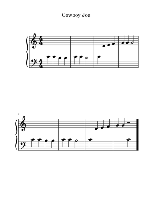 17 Cowboy joe - adv0 Piano Adventures primer level Ferformance