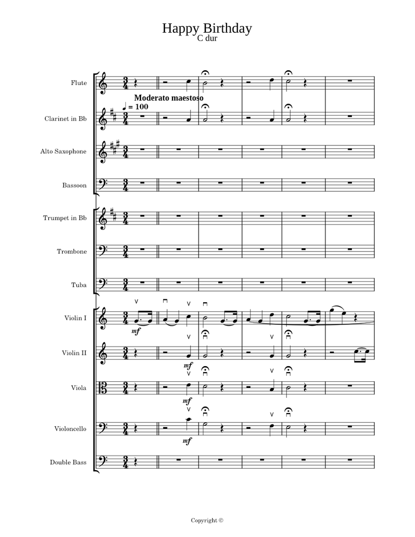 Happy Birthday to You – Misc Traditional Happy Birthday Sheet Music for ...