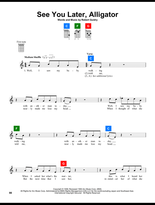 See You Later, Alligator - Bill Haley & His Comets (ChordBuddy Uke)