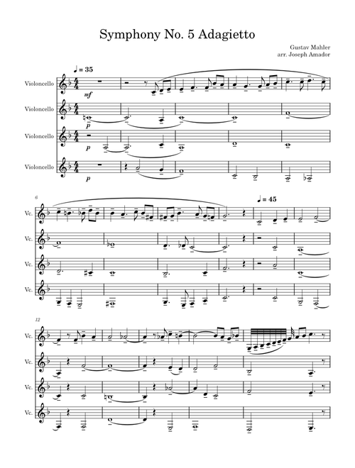 Adagietto from Symphony No.5 (4th Movement) – Gustav Mahler