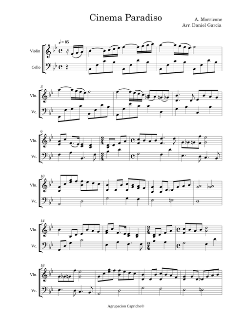 Love Theme From Cinema Paradiso – Andrea Morricone