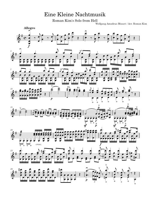 W.A.Mozart - Eine kleine Nachtmusik [Violin Solo by Roman Kim]