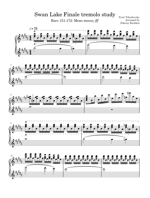 Swan Lake grand finale - RH Tremolo study