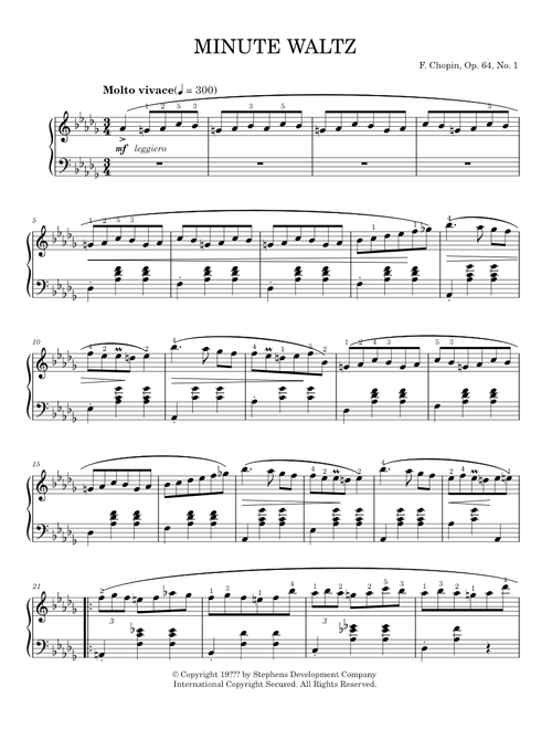 Waltz In Db Major, Op. 64, No. 1 - Frederic Chopin (Piano Solo)