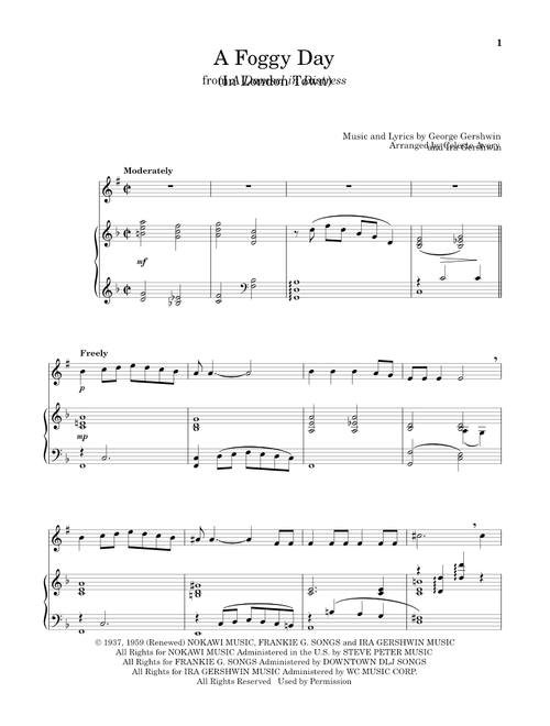 A Foggy Day (In London Town) (from A Damsel In Distress) (Arr. Celeste Avery) - Ira Gershwin, George Gershwin (Trumpet and Piano)