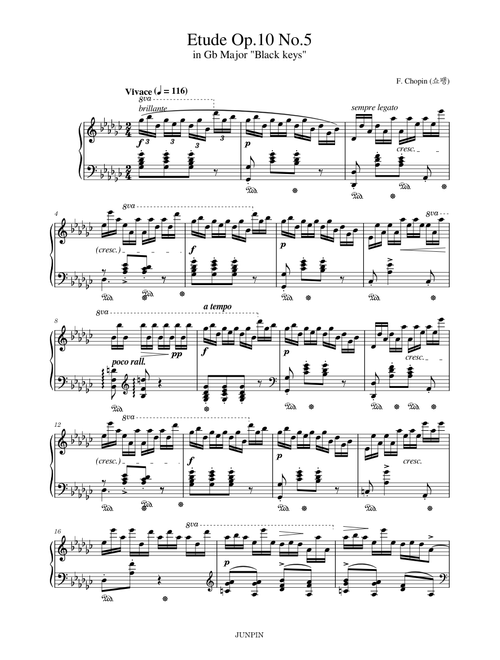 Etude Op.10 No.5 Gb Major "Black Keys" - Chopin