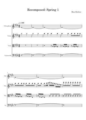 Spring 1 (Recomposed: Vivaldi's Four Seasons) – Max Richter Sheet Music ...